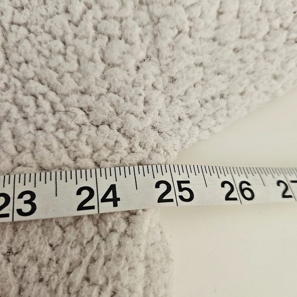 Aerie Sherpa Fleece Snap Up Cream Colored Pullover Women's Medium - Picture 8 of 9